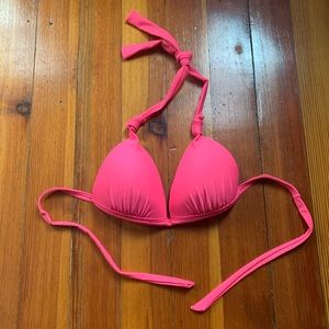 Pink bikini halter top.  Hula Honey
